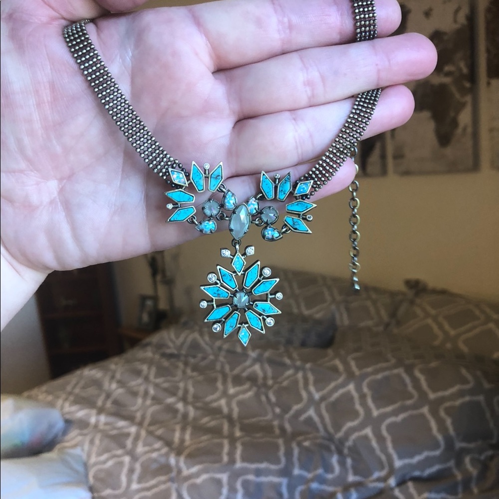 🦋Kendra Scott, Isabella Choker, Antique Brass/Tur